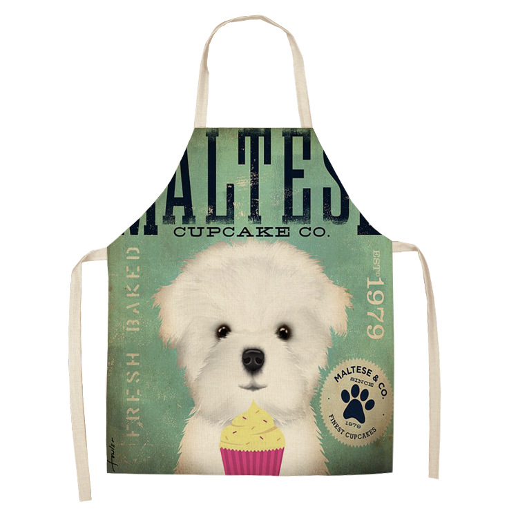 Title 15, Cotton and linen cartoon dog apron