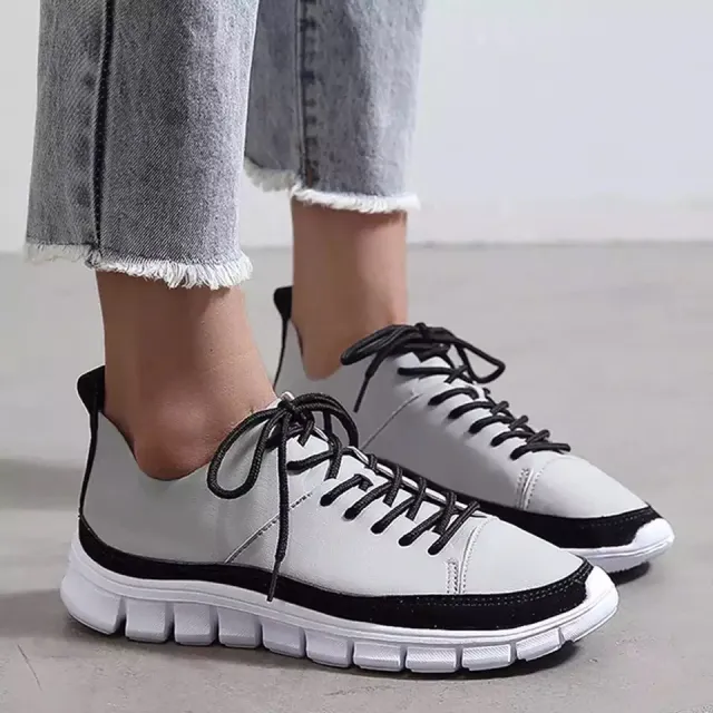 Lightweight front lace up sneakers Black - Shop at LoveMi
