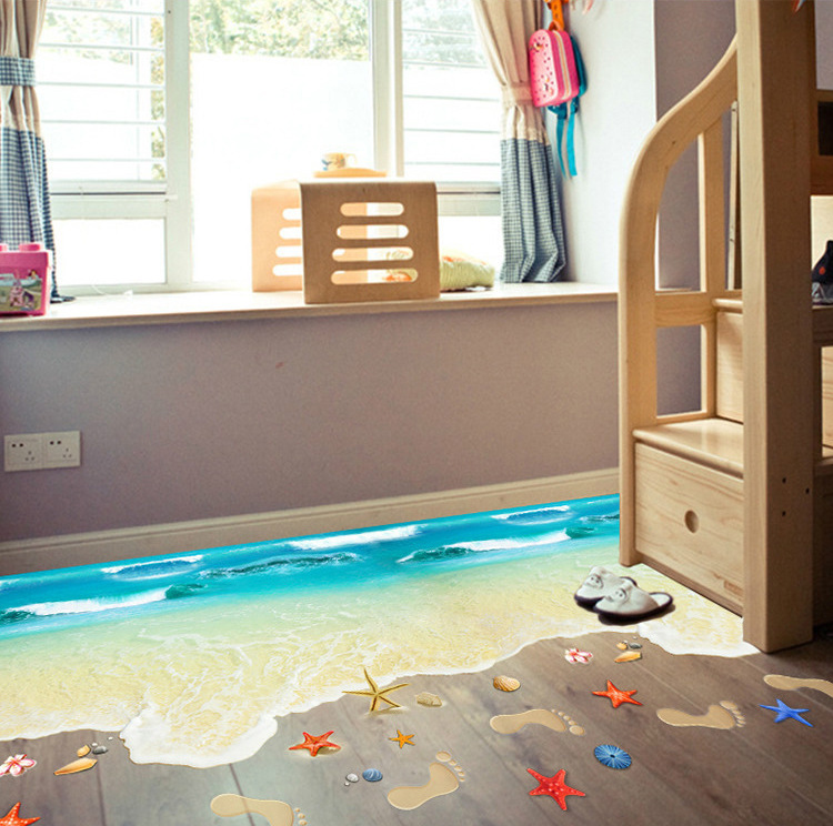 Ocean wave beach stickers