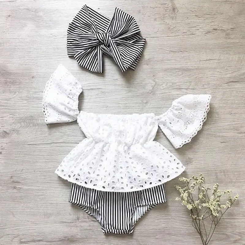 Striped triangle shorts turban
