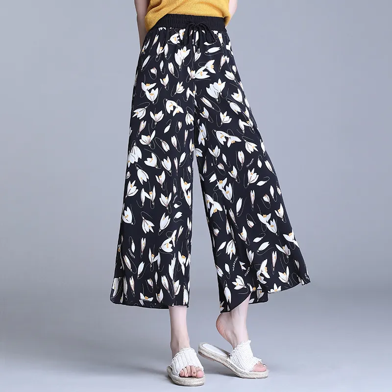 Side slit wide-leg pants - Tulip-L