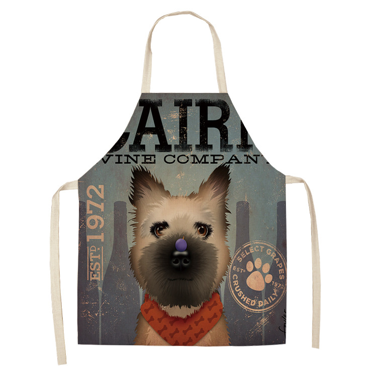 Title 14, Cotton and linen cartoon dog apron