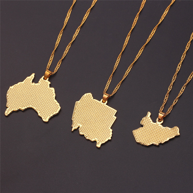 Map Necklace Pendant Jewelry
