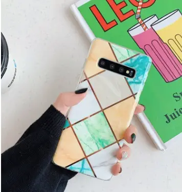 Retro geometric marble mobile phone case