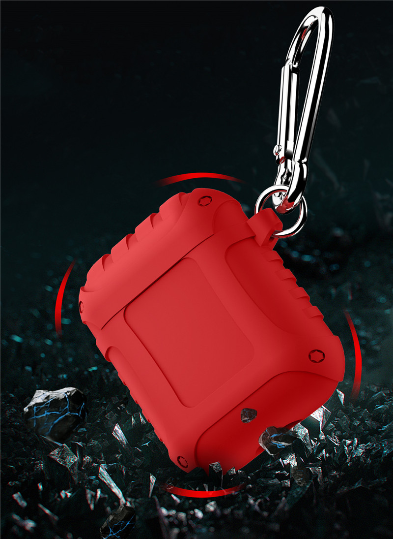 Compatible with Apple, Silicone storage bag for wireless earphone cover