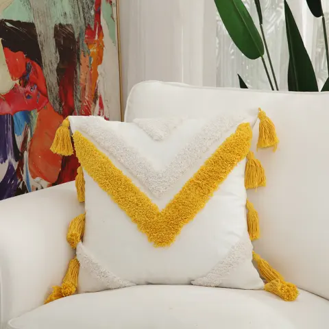 Cotton Pillow Embroidery Home