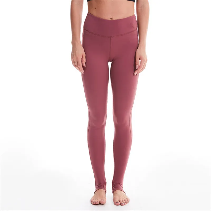 Nylon high-elastic yoga step pants - Red