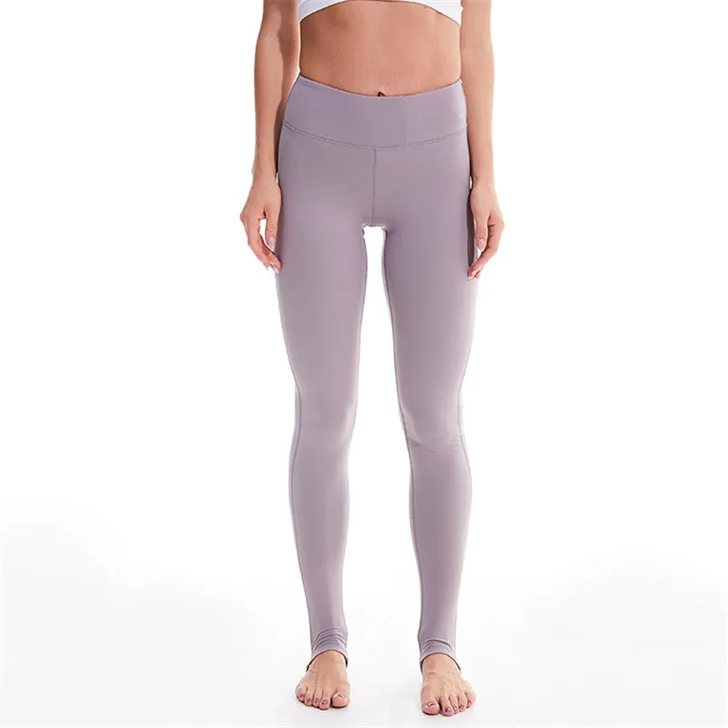 Nylon high-elastic yoga step pants - Grey