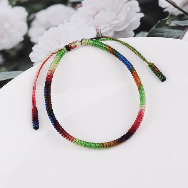Color braided bracelet