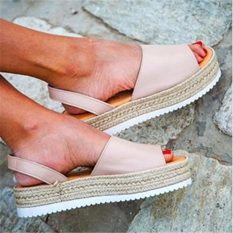 Fashion wedge sandals - Pink