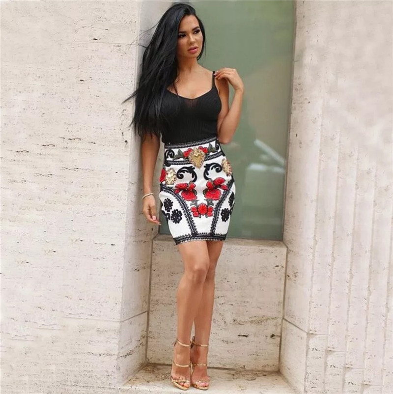 Sexy suspender bandage skirt bag hip skirt