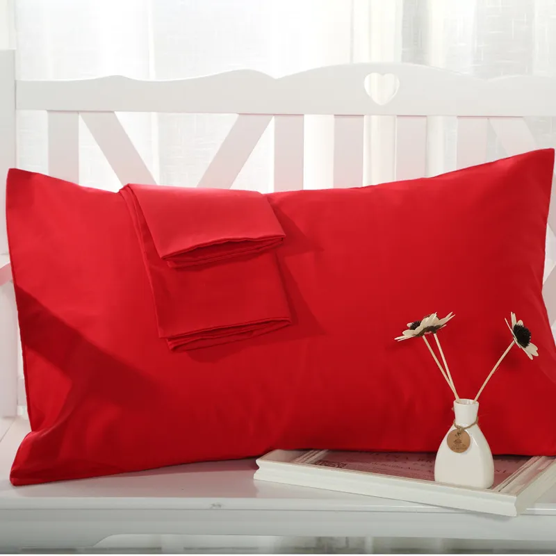 Cotton solid color pillowcase - Red