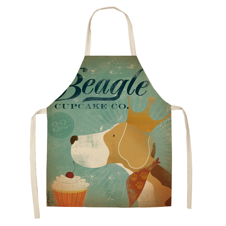 Title 23, Cotton and linen cartoon dog apron