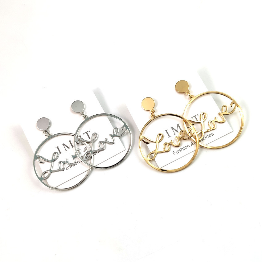 Explosion large circle earrings