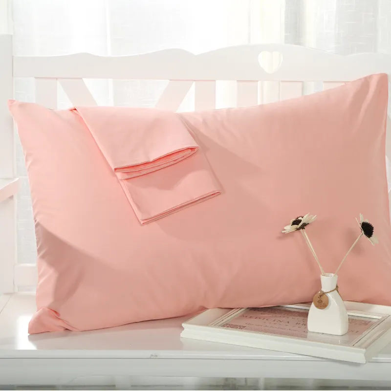 Cotton solid color pillowcase - Jade Powder