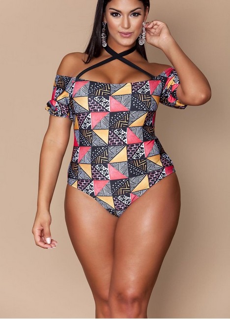 Geometric bikini ladies plus size - Image 4