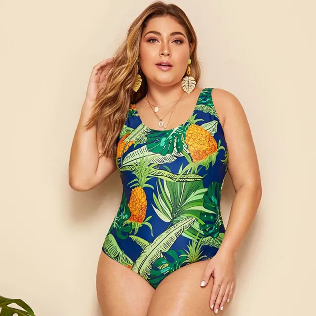 Plus size triangle one piece swimsuit Green - Shop at LoveMi