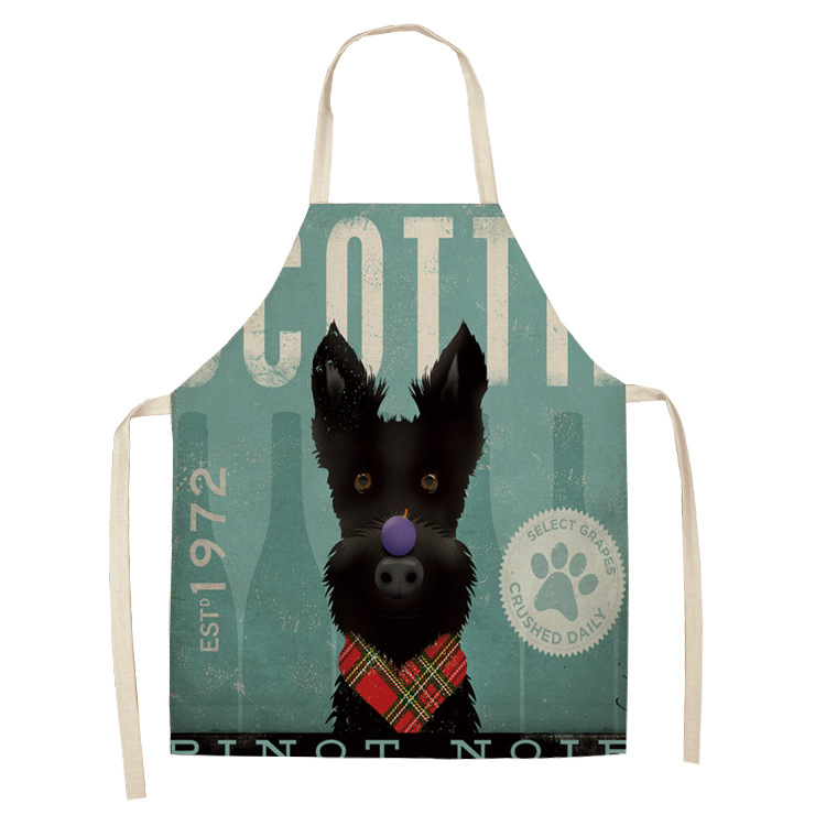 Title 10, Cotton and linen cartoon dog apron