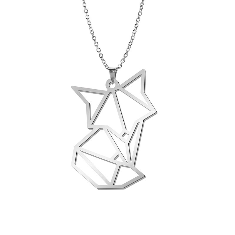 Cat titanium steel necklace female stainless steel cat pendant