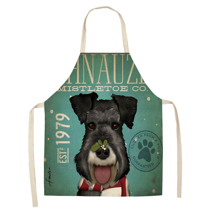 Title 16, Cotton and linen cartoon dog apron