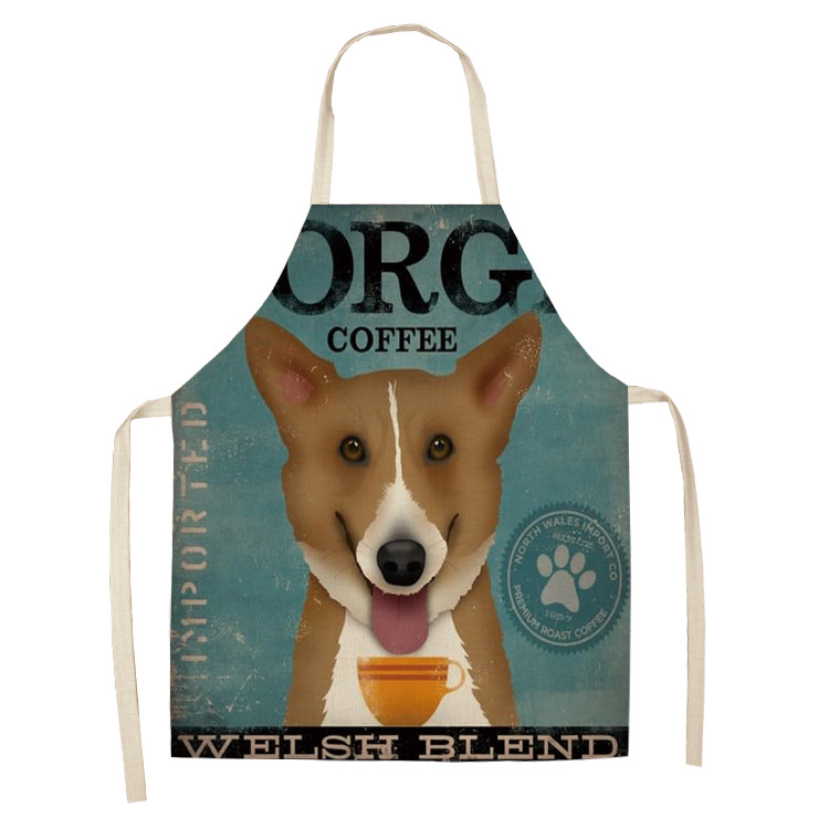 Title 21, Cotton and linen cartoon dog apron