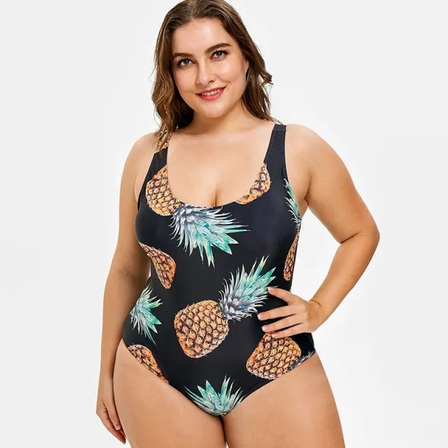 Plus size triangle one piece swimsuit Black - Shop at LoveMi