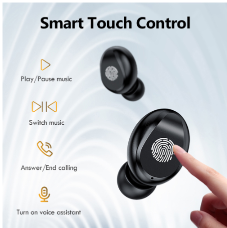 Waterproof 9D HIFI Stereo Music Headset LED Display with Micphones
