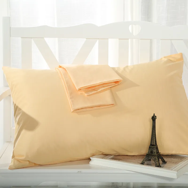 Cotton solid color pillowcase - Apricot Yellow