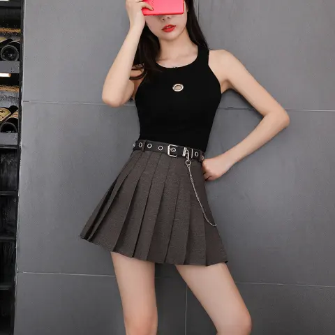 Punk Style Street Skirt Pleated