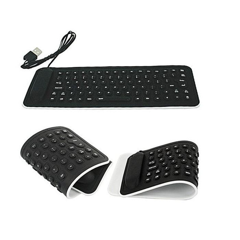 Bærbar USB Mini Flexible Silicone PC tastatur Foldable - Miniatyr 3