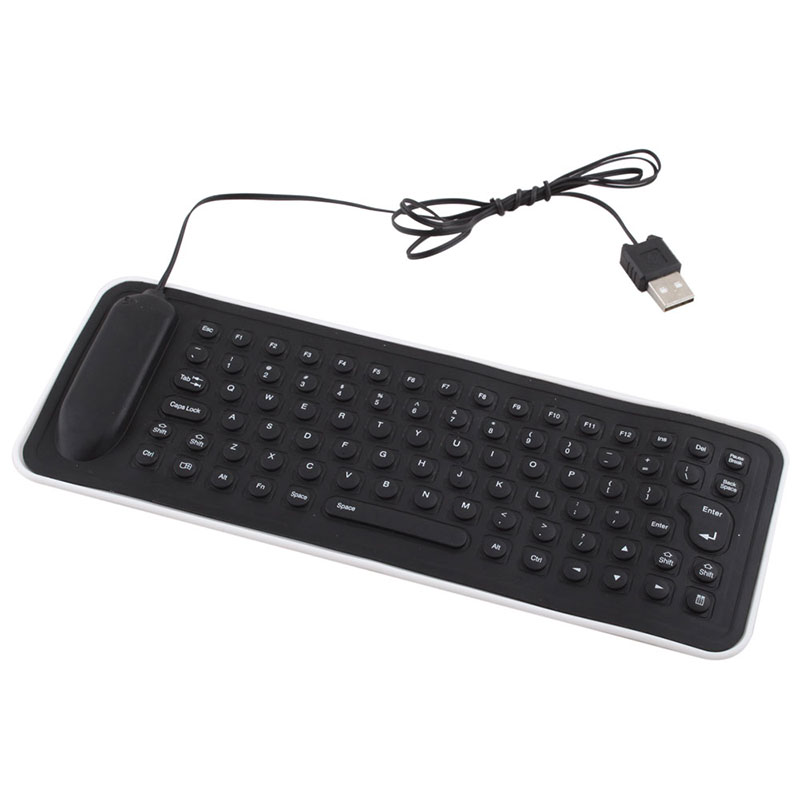 Bærbar USB Mini Flexible Silicone PC tastatur Foldable - Bilde 1