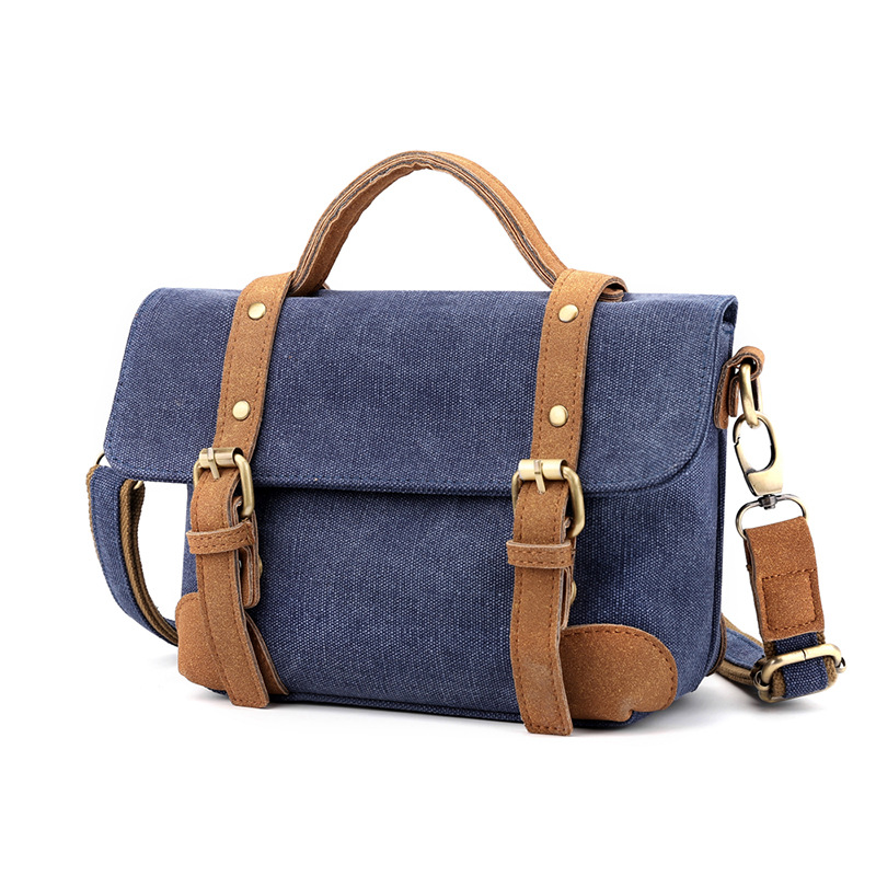 Diagonal canvas bag