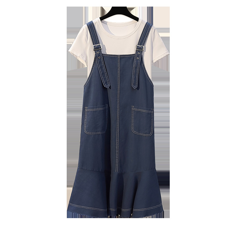 Retro slimming strapless skirt