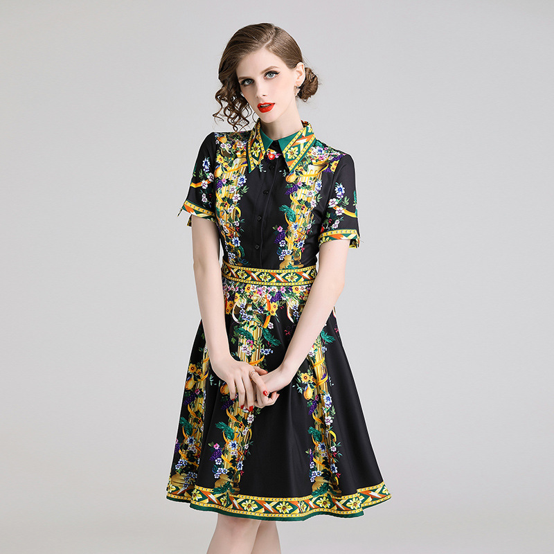 Vintage print dress