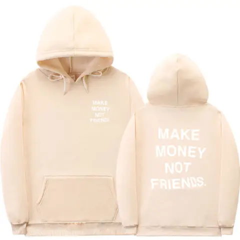 Letter Printed Hoodie Men's and Women's Fleece Hoodies