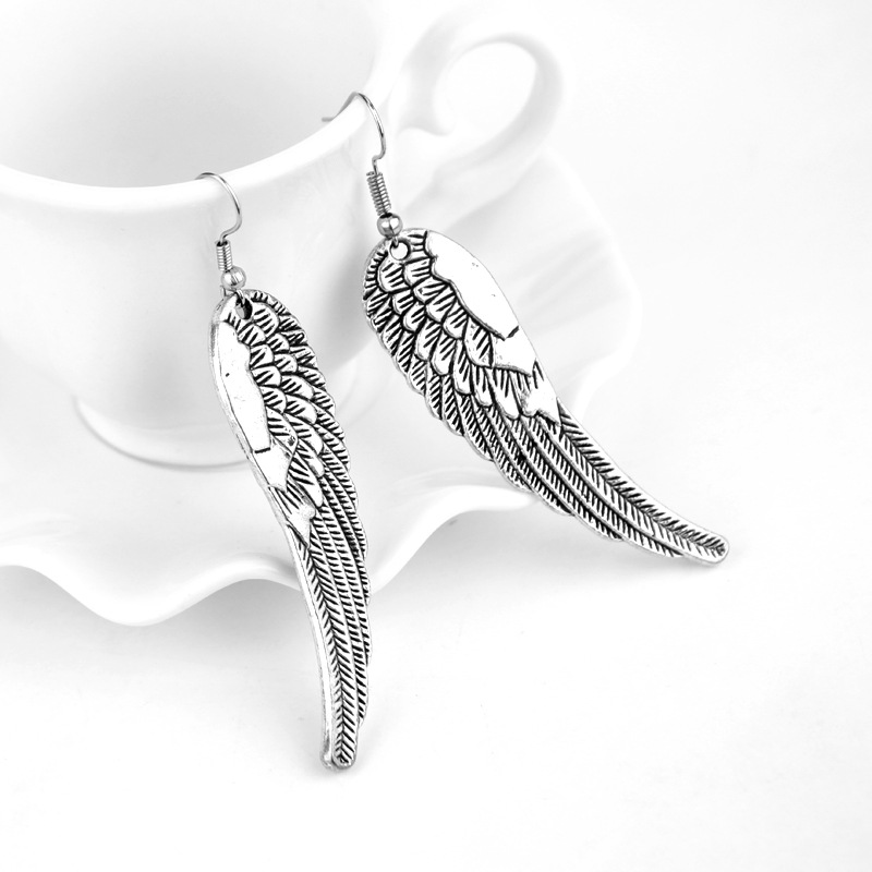 Peacock wings retro wild earrings