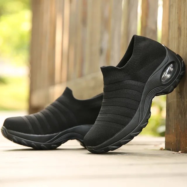 Breathable fashion sneakers mom shoes Black - Shop at LoveMi