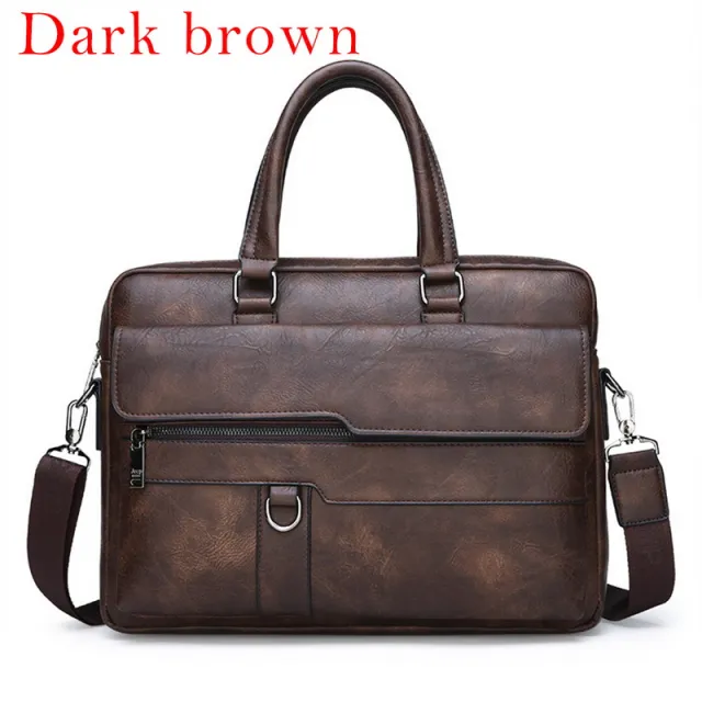 Men's Crossbody Business Retro Bag Brown - Shop at LoveMi