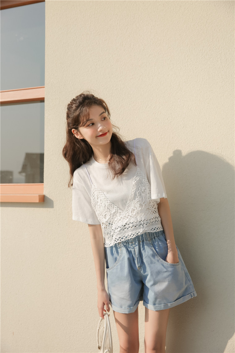 Hollow sling fashion two-piece set