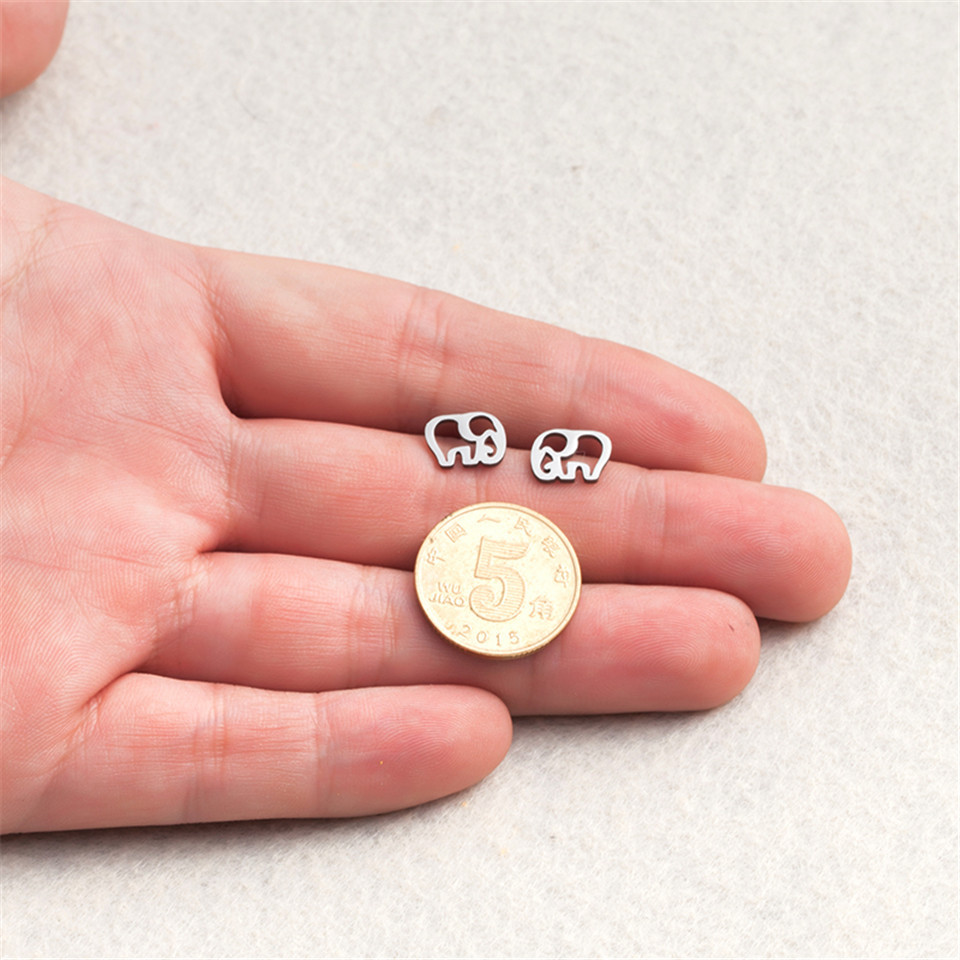 Simple and stylish cute elephant earrings