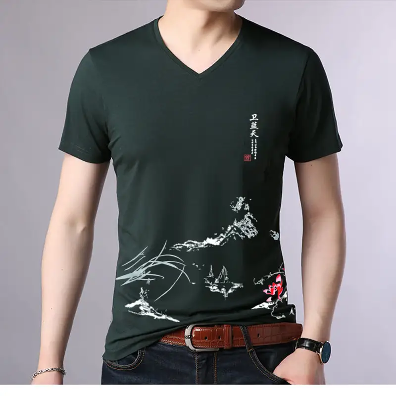 Slim Casual Short-sleeved Cotton Men's T-shirt