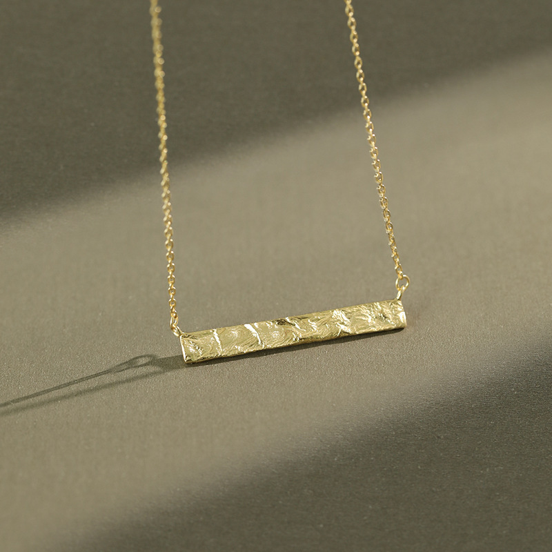 Tinfoil Geometric Square Necklace