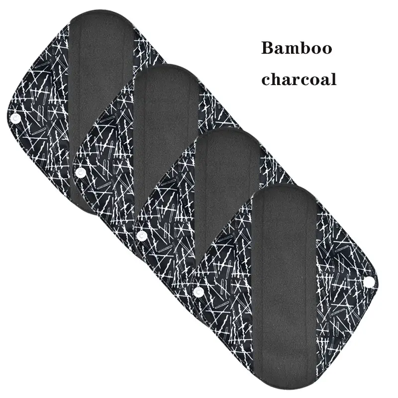 Washable bamboo charcoal sanitary napkin