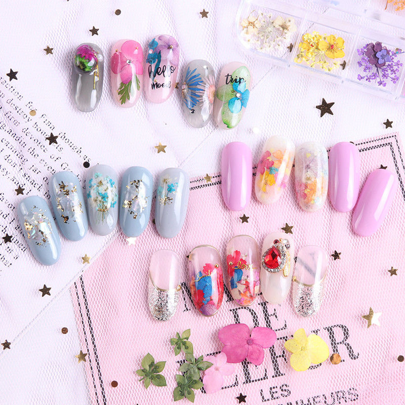 Nail Art Dried Flowers — foto 4