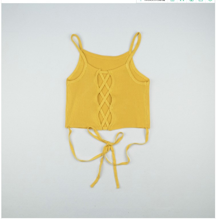 Strapless vest back hollow tie