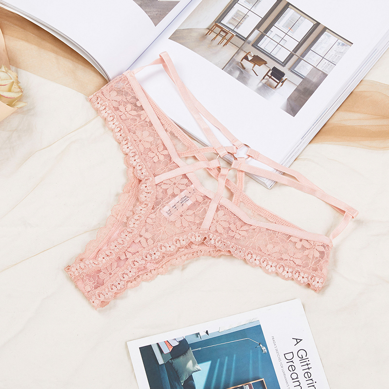 Lace cutout thong Pink - Shop at LoveMi