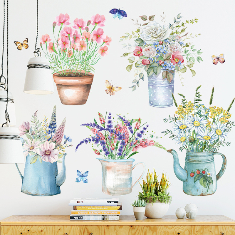 Flower pot decorative sticker