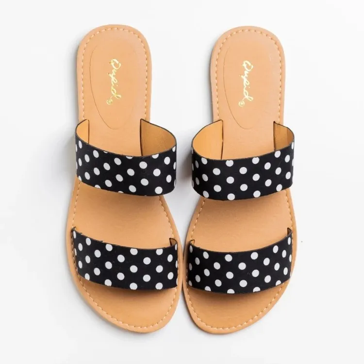 Slippers European and American plus size color sandals - Wave Point-36