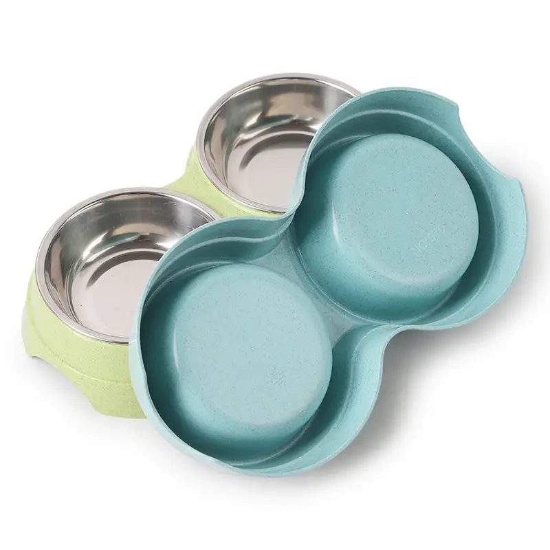 Round two-in-one drinking water feeding dual-purpose dog bowl