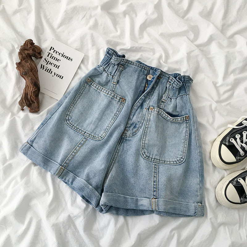 All match elastic waist shorts Blue - Shop at LoveMi